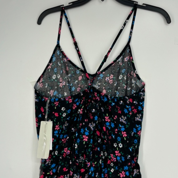 Kingston Grey Juniors XXL Crisscross Maxi Dress Black Pink Blue Floral Print - Picture 11 of 13